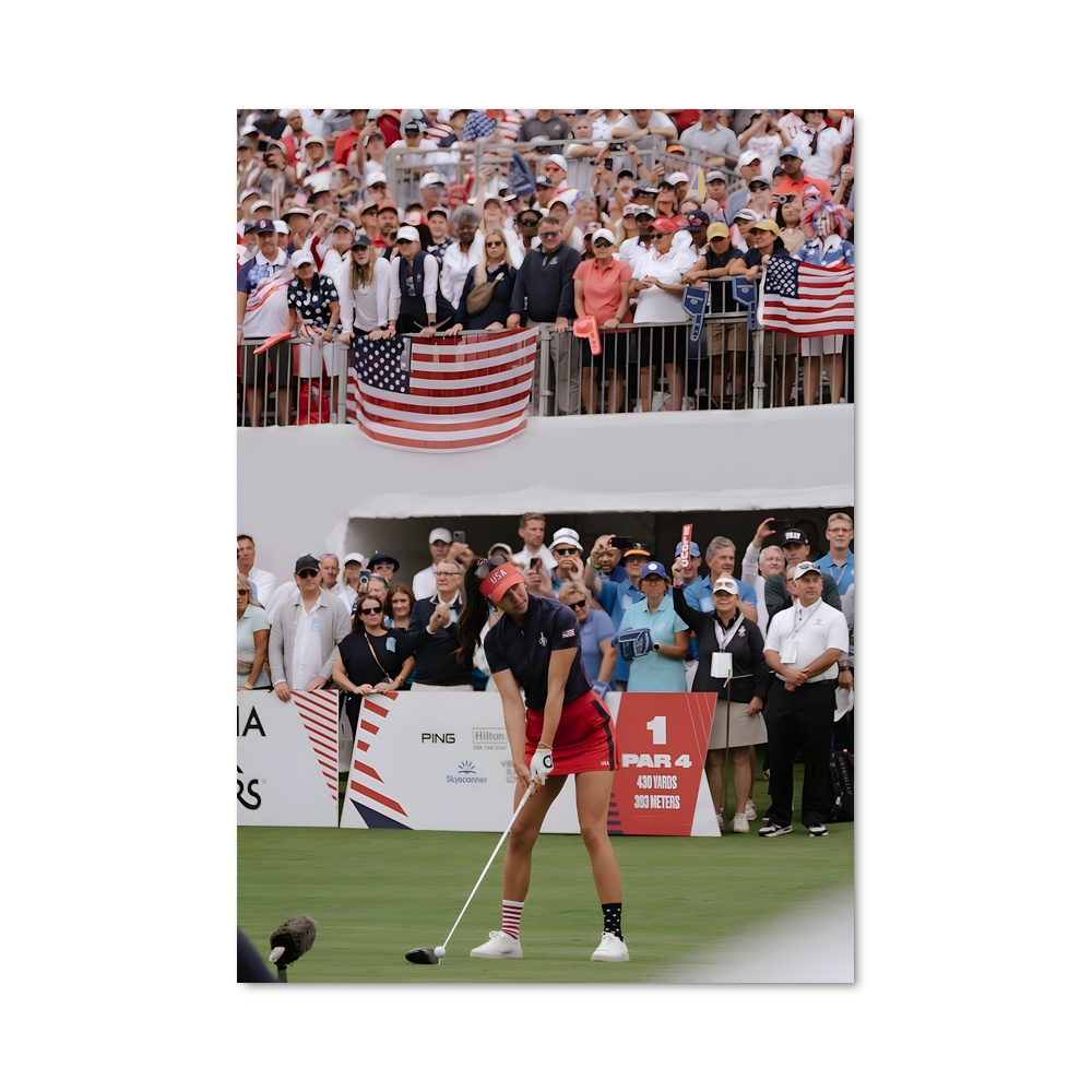 Poster Swing en Rouge – affiche Golf